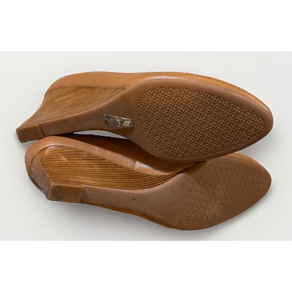 Tory Burch Sally Wedge Pumps Closed Toe Dark Tan 8½ - Picture 6 of 7